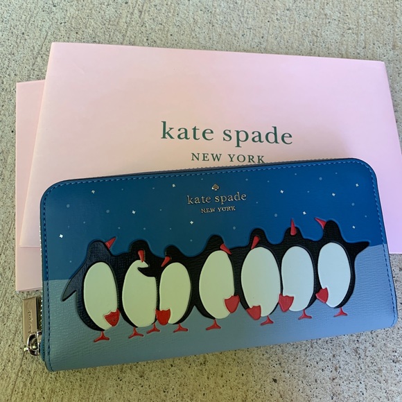 Authentic KATE SPADE Leather Arctic large zip wallet - Picture 7 of 8